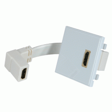 White HDMI Socket Euro Module Insert